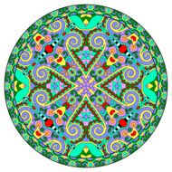 decorative design of circle dish template round geometric patte N6