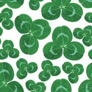 Seamless pattern with clover leaves