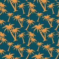 Seamless pattern with coconut palm trees N10