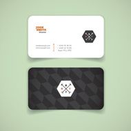 Business card modern black and white