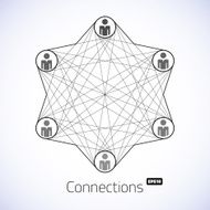 Geometric connections vector illustration