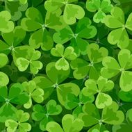 St Patrick&#039;s day vector seamless background with shamrock N4