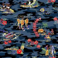 hawaiian print N3