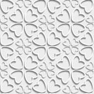 Seamless pattern with four leaf lucky clovers