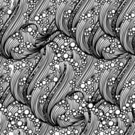 seamless pattern of waves and bubbles N2
