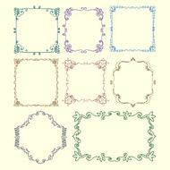 page and label border hand draw