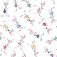 cute easter rabbits pattern N2