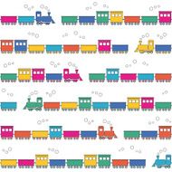 colorful trains pattern N2