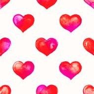 pink watercolor hearts