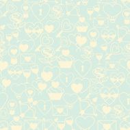 Valentine&#039;s and Wedding seamless pattern
