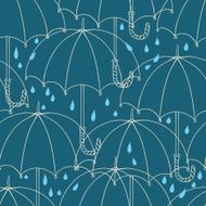 Seamless pattern with cute umbrellas N2