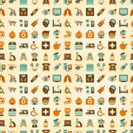 seamless retro Medical pattern