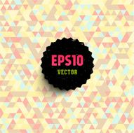 Button on Geometric Mosaic Pattern