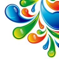 Color water drops design Vector background