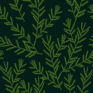 Seamless pattern with fir branches N3