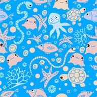 Funny sea seamless pattern N3