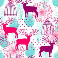 Seamless background with deer