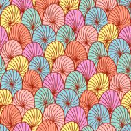 Abstract hand drawn circle seamless