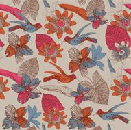 Seamless tropical floral pattern with humming birds N2