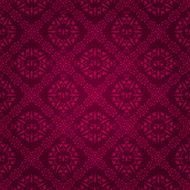 Ornate purple tile vintage wallpaper design