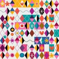 Retro style fun pattern N2