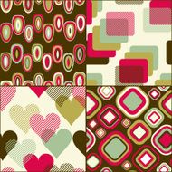 Set of 4 seamless patterns N5
