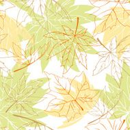 Colorful autumn leaves seamless pattern N4