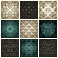 Set of 9 seamless patterns N12