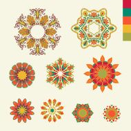 Vector ornamental flowers