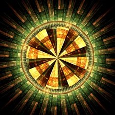 Computer generated illustration rendered fractal solar N3