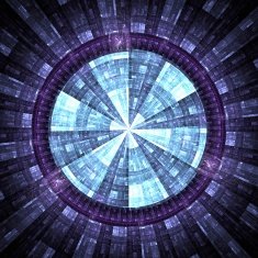 Computer generated illustration rendered fractal solar N5