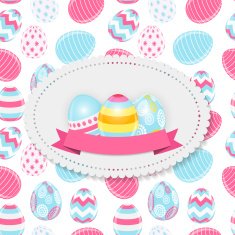 Beautiful Easter Egg Background Vector Illustration N37