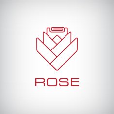 vector rose flower outline icon