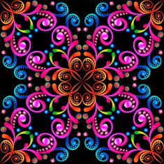 background with colorful ornaments and precious stones N2