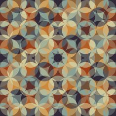 abstract retro geometric pattern N36