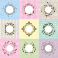 Set of geometric frames vector illustration