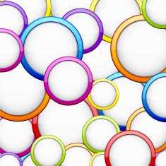 Colorful background with glossy circles