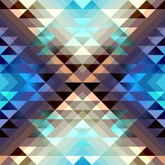 Blue aztecs pattern