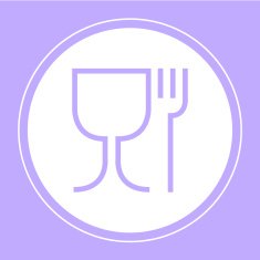 Fork and glass icon great for any use Vector EPS10