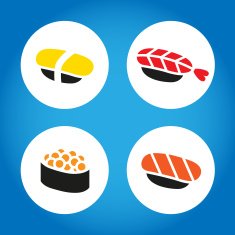 Set of sushi Japanese's food great for any use