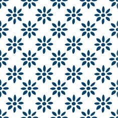 Hand drawn seamless indigo pattern N4