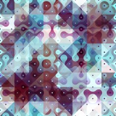 Abstract geometric pattern with droplet elements