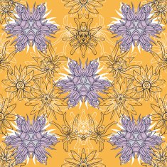 Seamless pattern with fancy flowers N2
