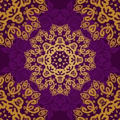 Vector seamless baroque damask luxury background N16