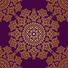 Vector seamless baroque damask luxury background N18