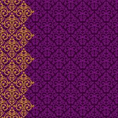 Vector seamless baroque damask luxury background N19