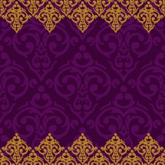 Vector seamless baroque damask luxury background N20