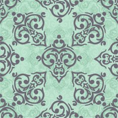 Vector seamless baroque damask luxury background N28
