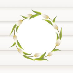 Tulips wreath border