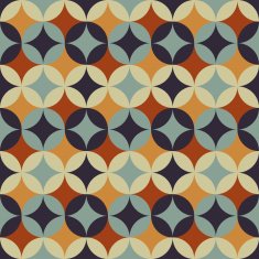 abstract retro geometric pattern N46